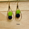 Boucles d'oreille gouttes de laine – Image 4