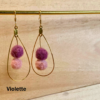 Boucles d'oreille gouttes de laine – Image 5