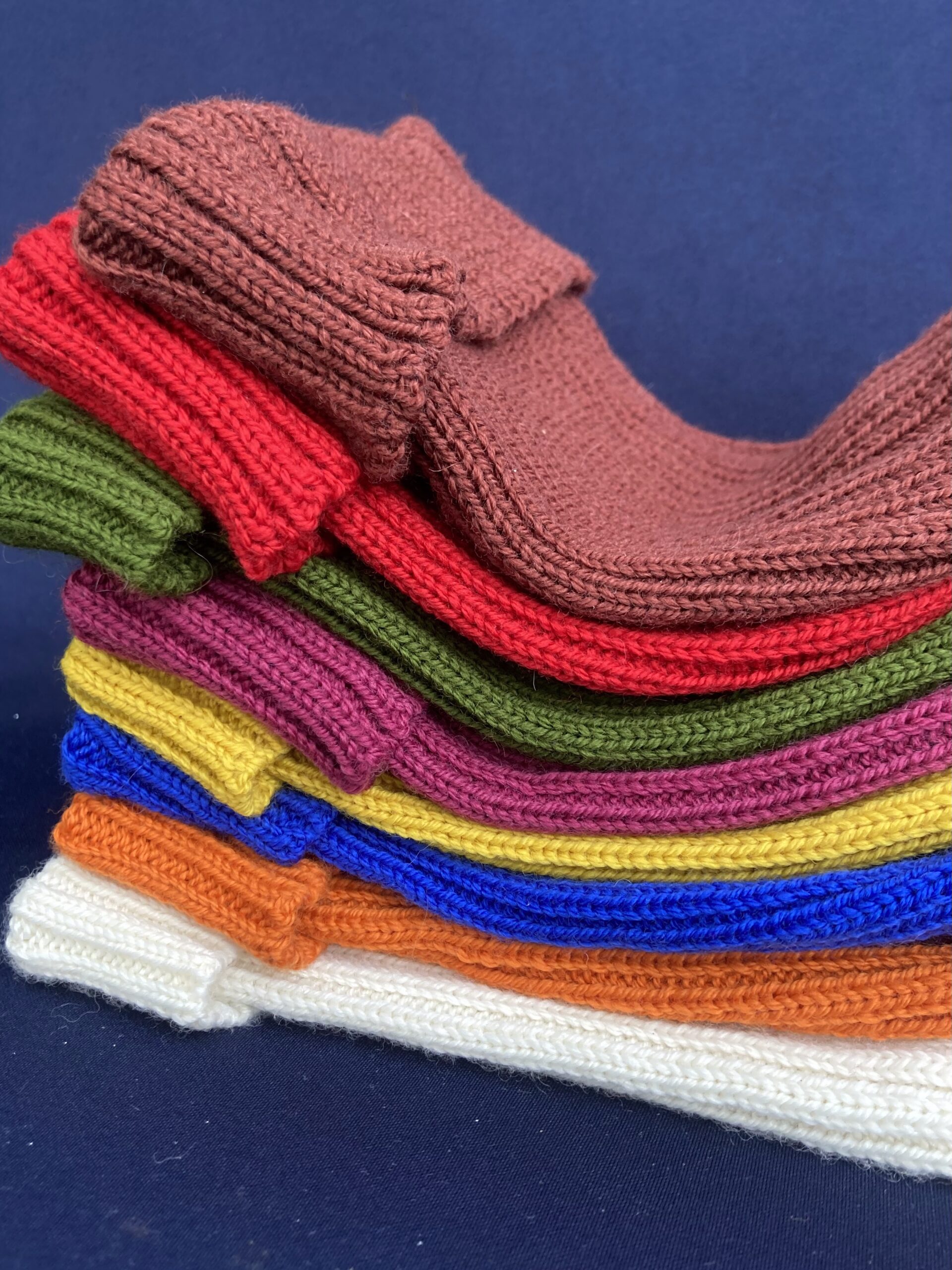 Bonnets en laine mérinos fait main